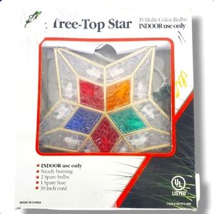 VTG Christmas Tree Top 15 Lights Ben Franklin Stores Tree Decoration